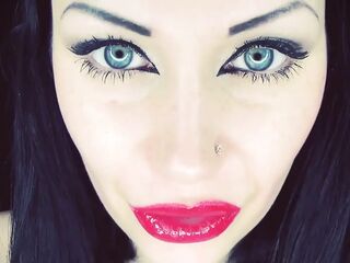 My red kisses make u cum on my face in movie scene! But this will at no time happen in real life sissy male!