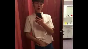 Hot 18+ Stud Jerks Off His Thick 23cm Cock — Steamy Mirror Blowjob tease – DreamBoy
