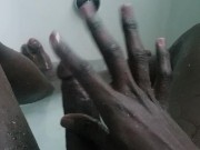 Young black Twink jerk off in Bath