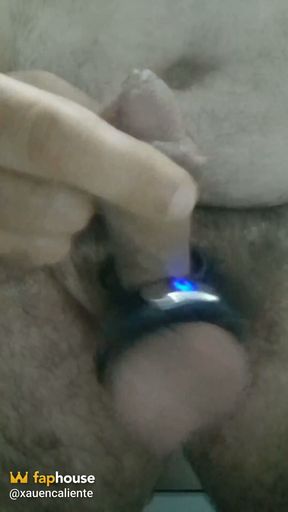 Fat Cock with Sex Ring Close-up
