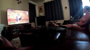 Amateur girl dances with gigantic dick before grabbing anal and creampied
