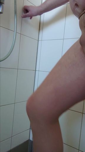 Wet game in gifted pantyhose