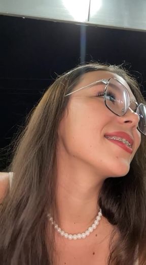 Blonde Latina teen gives herself a satisfying POV ride