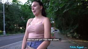 Public Agent - Keira Flow Shows Erik Everhard Her Tits & For Some Extra Cash She Sucks His Cock