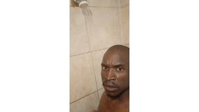 grower in the shower and stroking bbc