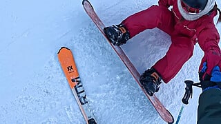 Taught her how to snowboard and then rewarded her with a CREAMPIE