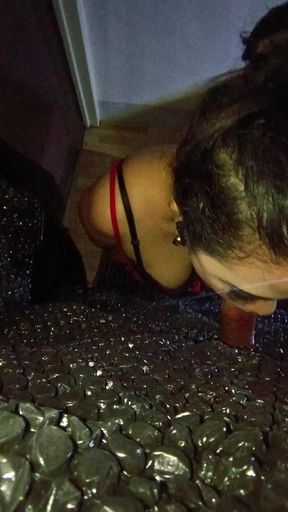 My Wife Experience Sucking Cock Of My Friend In to The Mini Glory Hole