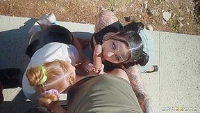 Zoey Uso & Valentine Vixen - Cross Cuntry Cock Ride ( )