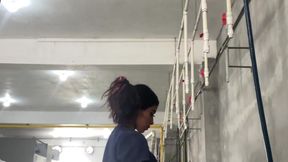 Risky office fuck with my busty neighbor