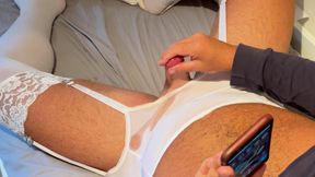 Small Dick masturbation in stockings