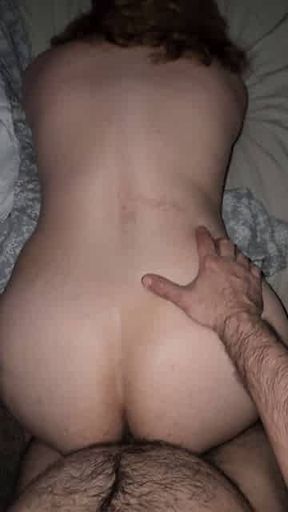 Big Ass Wife Bouncing Hard on My Cock Cowgirl Ride