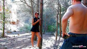 Vacationer fucks Latina mature Jana in the forest