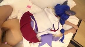 Cute Blue Haired Cosplayer Gets Wet During Sexy Hentai Roleplay Session Free Watch Now