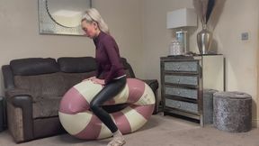 Swim ring ride and deflate