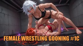 Female Wrestling Gooning #1C: Thigh Goddess Trance Domination (Animated, Music)