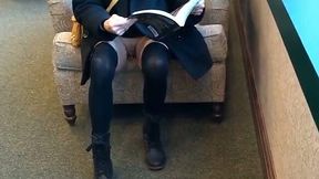 Amazing public flash fetish with cute white girlfriend