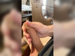 Risky large knob masturbation in public church part 1