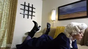 Submissive blonde Maria Jade takes a big black cock in historical scene