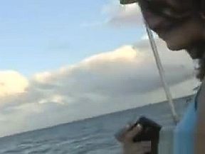 Lucky stud sucked by two women