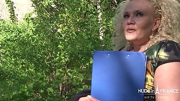 Thick french mature blonde is willing to do anything for a job including fucking her boss!