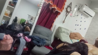 GRANDDAUGHTER SUCKS HER BIG COCK WHILE GRANDPA DRINKS WINE