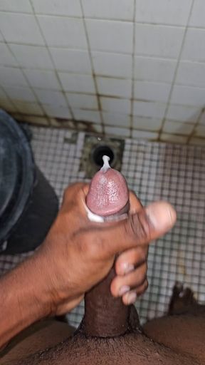 Fap My Uncut Black Mole Dick After Tired From Work