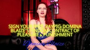 Sign Your Fate, Paypig: Domina Blaize’s Findom Contract of Pleasure & Punishment audio