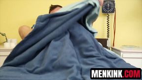 Dr Tristan Jaxx mummifies slutty Brian Bonds in vet wrap torment
