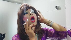 Sizzling Sissy Fetish Smoking: Shemale Sensuality!