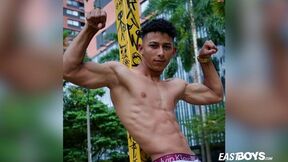 ”Fantastic Latino boy Marcus Brown with ripped muscles”