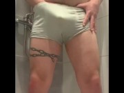 Jerking Off Before A Shower
