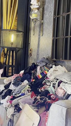 Amazingly Beautiful European Brunette Babe Does a Try on Haul for Short Skirts and Smallest Thongs with Sexy Lingerie