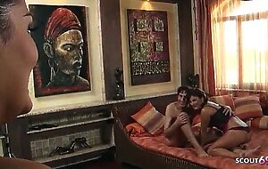 Big natural tits milf jasmine black caught couple fuck and join in ffm threesome