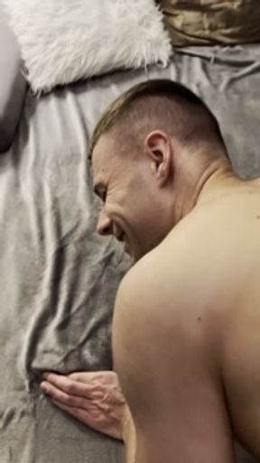 Pounding my muscle bottom friend and cum inside his bubble butt