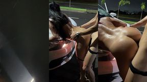 deixei ela melada e comi de quatro na frente do carro