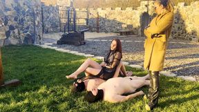 Severe outdoor ball trampling - French-Transylvanian Sadism