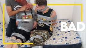 Bad Coach - Tonny & Mauro Roll Soccer Players Captured by Bondage Stripes (1080p) Gay Bondage - Gay Domination - Tape Bondage - Duct Tape - Soccer - BDSM