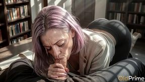 i left crimson finger marks on this mature matron s flabby thighs while roughly slamming my cock into her balls deep [ai]