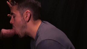 ”Sexy glory hole blowjob & deepthroat with twink & daddy”