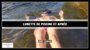 Apnée avec lunette de piscine topless