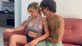 Stepsis's stress relief with nice fuck and colossal cum load in her ass