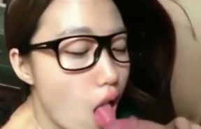 Korean Teen GF Swallows Cum!