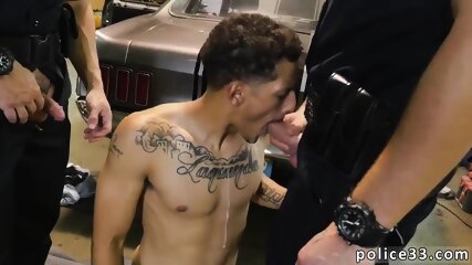 Black bottom white top gay twinks fuck and creampie Get drilled by the police