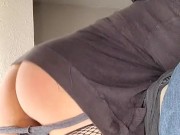 Ash Steele cums on his dildo then puts it back inside!