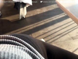 Lewd Cutie play with Weenie in Fast Food Restaurant - risky public Oral job