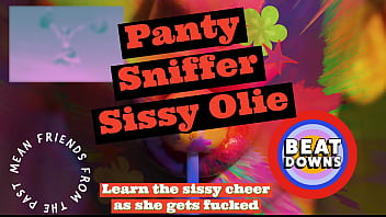 Panty Sniffer Sissy Olie Learns a cheer to use when things get horny and kinky