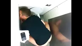 Caught On Cam – Intense Glory Hole Blowjob In The Toilet Stall