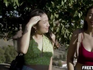 This babe Caught Her Stepsister With Having Sex With Their Trip Guide & Joins In For An Incredible 3some - Full Movie scene On FreeTaboo.Net
