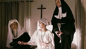 Erotic sex ritual with lesbian nuns