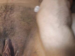 Sissy cuckold cleanup his wife after breeding group-sex! Huge creqampie and spunk fountain cleanup